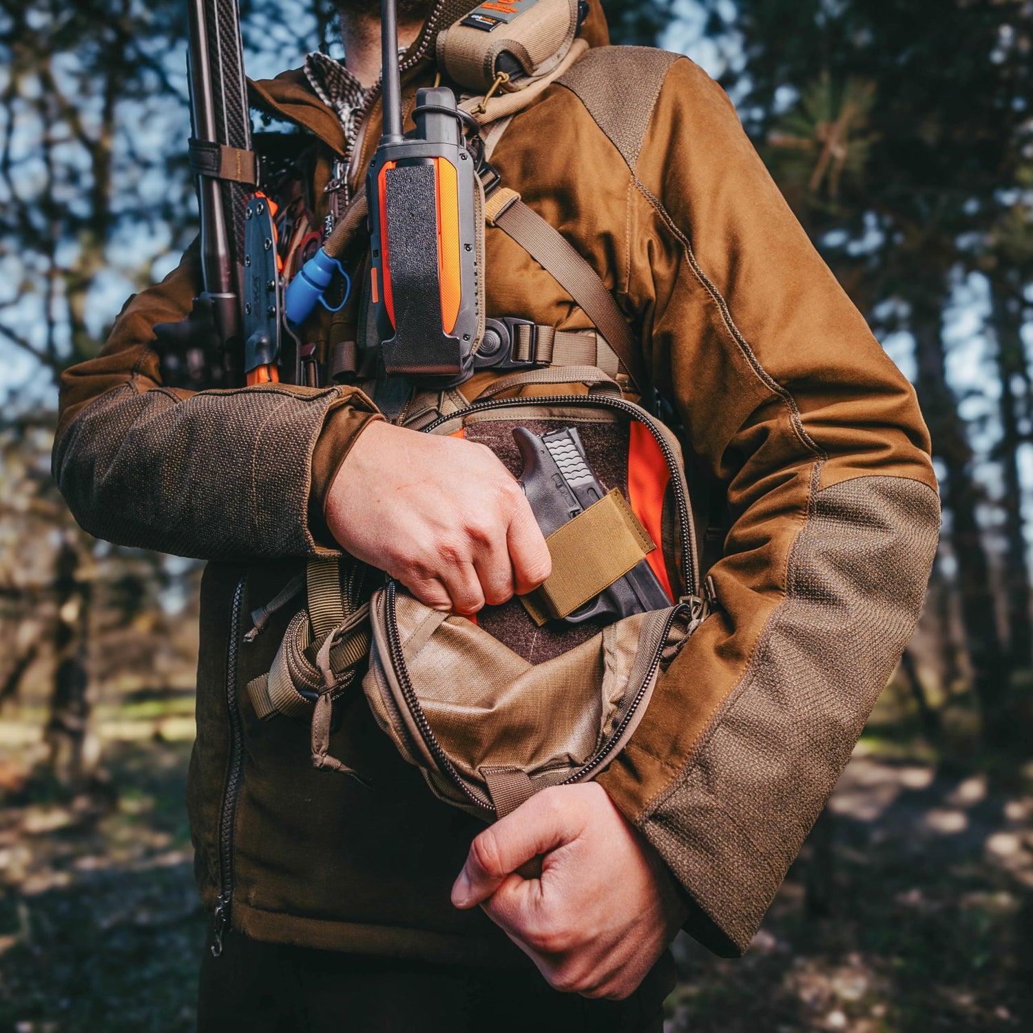 chest pack add-on for the Integrator Modular Hunting Vest by Saltstone