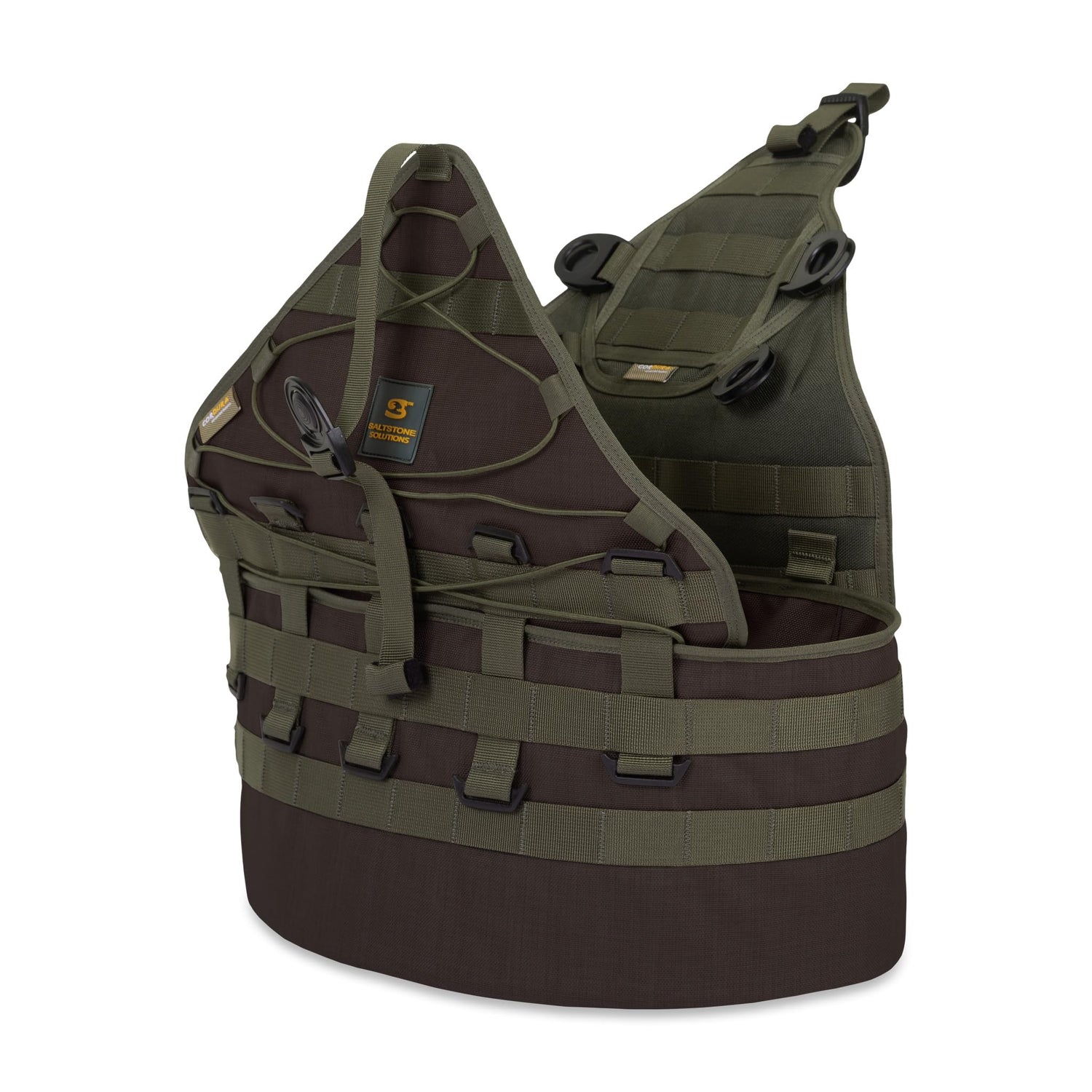 Game Pouch Add-on to carry bird, turkey, rabbit, waterfowl, upland, squirrel, quail, duck, for the Integrator Hunting Vest by Saltstone - brown